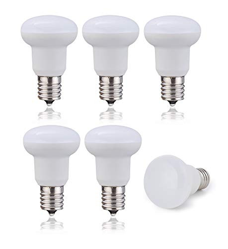 BR14 LED Bulbs Intermediate R14 E17 3W (30Watt Halogen Bulbs) 5000K Daylight White Light Non Dimmable 120Volt 300lumens PC Cover 120 Degree CRI 85+ (Pack of 6)