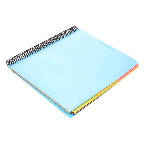 STOBOK 3pcs Coil Notebook Folder File Folders Household Documents Organizer Document Storage Holder Classifying File Folder Pocket Folders Test Papers Folder Office Pp Information Booklet