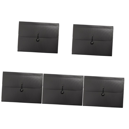 NOLITOY 5 Pcs Extension Folder Expanding Zip File Document Folder Expandable Document Organizer Multitool Wallet Classified Folder File Jackets Conference Plastic Accordion File Rack A4