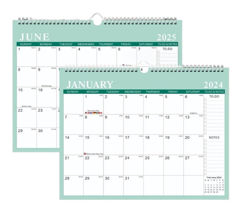 Desk Calendar Wall Calendar 2024-2025, 18 Months From January 2024 To June 2025 Hanging Calendar For Home Office Desktop Calendar (Color : B, Size : 3pcs)