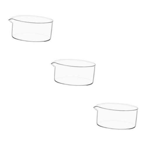 SOLUSTRE 3pcs Glass Crystallization Dish Laboratory Supplies Laboratory Evaporating Container Labs Evaporating Basin Laboratory Evaporating Bowl Lab Evaporating Dish Mixing Bowl Cell