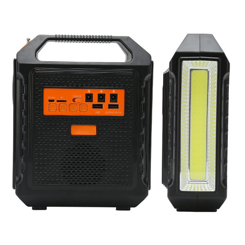 Solar Bluetooth Speaker, Portable Bluetooth Speaker with FM Radio, 2400mAh Lithium Battery Stereo Sound Wireless Speaker for Outdoor Traveling