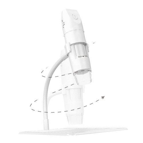 Gatuida USB Digital Microscope Microscope Digital USB Microscope USB Magnifier Microscope Digital Microscope Magnification Bracket White WiFi Handheld Microscope