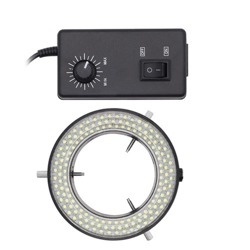 Microscope Accessories Kit for Adult Microscope LED Ring Light Illuminator Lamp for Industrial Stereo Microscope Lens Camera Light Source Magnifier 110V-240V Adapter Accessory