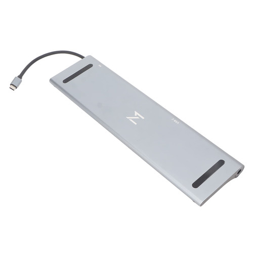 USB C Docking Station, 12 in 1 USB C Hub Adapter with 100W PD, 2 HD MI 4K, VGA, RJ45, USB3.0, 2 USB2.0, USB C, SD TF, 3.5mm Audio, Multiport Adapter Dongle for Laptop (Gray)