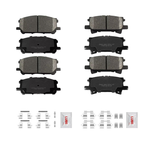 FRaxle Replacement Front and Rear Ceramic Disc Brake Pad Kit w/Hardware for 2004-2006 Lexus RX330, for 2007-2009 Lexus RX350, for 2006-2008 Lexus RX400H, for 2006-2007 Toyota Highlander FRaxle Replacement Front and Rear Ceramic Disc Brake Pad Kit w/Hardware for 2004-2006 Lexus RX330, for 2007-2009 Lexus RX350, for 2006-2008 Lexus RX400H, for 2006-2007 Toyota Highlander