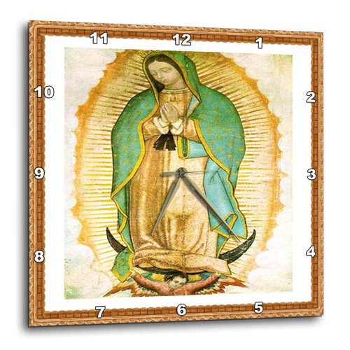 3dRose DPP_60684_1 Photo of Painting of Our Lady of Guadalupe Wall Clock, 10 x 10