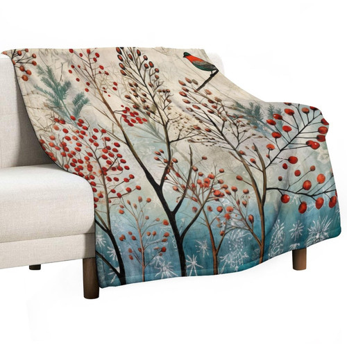 MaSiledy Plush Throw Fleece Blanket Winter Bird and Trees Flannel Fleece Throw Blanket Merry Christmas Winter Xmas Blanket 60"x80" for Couch Sofa Bed Gift Idea Holiday Christmas Warm Winter Throw MaSiledy Plush Throw Fleece Blanket Winter Bird and Trees Flannel Fleece Throw Blanket Merry Christmas Winter Xmas Blanket 60"x80" for Couch Sofa Bed Gift Idea Holiday Christmas Warm Winter Throw