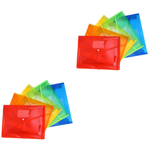 Ciieeo 10 Pcs Accordian Folder Folders Clear Document Folder Envelop Folder Storage Bags Envelope Stripe A4
