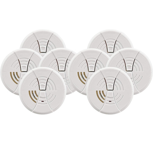 First Alert FG200B Family Gard Basics Smoke Alarm 8-Pack | Battery Operated Smoke Detector , White