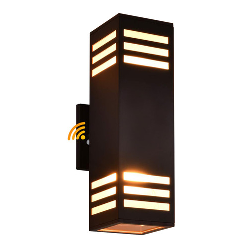 Housen Solutions Outdoor Wall Lights Fixture Dusk to Dawn, Up Down Lights with E26 Socket, Aluminum IP63 Waterproof Photocell Sensor Exterior Wall Sconce for Porch House Patio Oil Rubbed Bronze