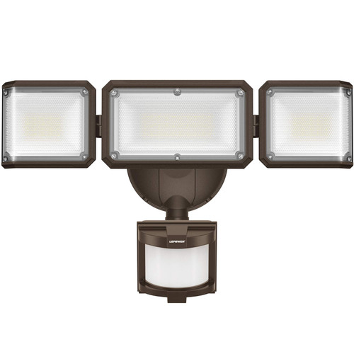 LEPOWER 45W Flood Lights Motion Sensor Outdoor Lights, 4800LM LED Security Light, Dusk to Dawn Motion Sensor Light, 3 Modes, 5000K, IP65 Waterproof, 3 Head Outdoor Flood Light for Garage Yard Porch LEPOWER 45W Flood Lights Motion Sensor Outdoor Lights, 4800LM LED Security Light, Dusk to Dawn Motion Sensor Light, 3 Modes, 5000K, IP65 Waterproof, 3 Head Outdoor Flood Light for Garage Yard Porch