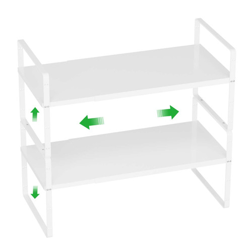 WEJIPP Cabinet Organizer Shelf Expandable Cabinet Spice Rack Stackable Shelves Adjustable Storage Shelf for Kitchen Pantry Countertop Cupboards Bathroom,White,8.07",2 Packs WEJIPP Cabinet Organizer Shelf Expandable Cabinet Spice Rack Stackable Shelves Adjustable Storage Shelf for Kitchen Pantry Countertop Cupboards Bathroom,White,8.07",2 Packs