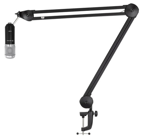 Audiosavings Bundle: 512 Audio by Warm Audio 512-BBA 31" Adjustable Microphone Boom Arm Mic Stand Bundle with Rockville RCM01 Pro Studio Recording Condenser Microphone Mic+Metal Shock Mount (2 Items)