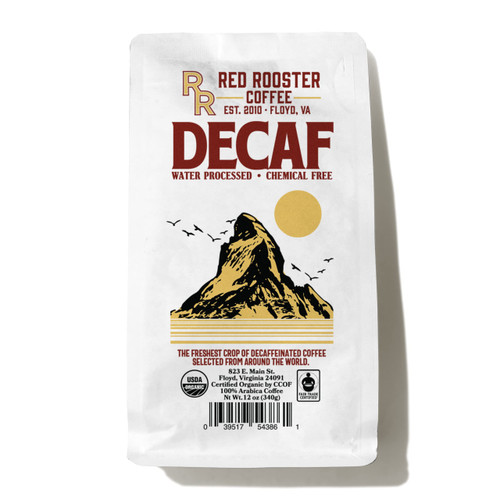 Red Rooster Coffee Roaster, Organic Decaf, 2LB / Whole Bean
