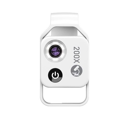 Microscope Adapter 200X Magnification Microscope Lens for Phone Camera Lens Universal Mobilephone Microscope Microscope Accessories (Color : White with CPL)