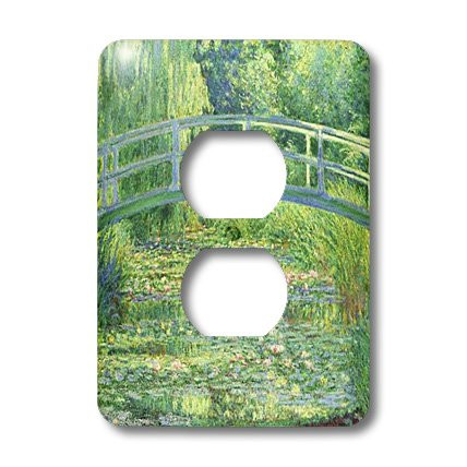3dRose lsp_46577_6"Famous Monet's Water Lilies With Lavender Frame" Outlet Cover