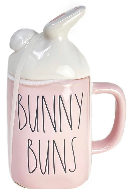 Rae Dunn BUNNY BUNS Mug with topper - EASTER - Ceramic - Dishwasher and Microwave safe