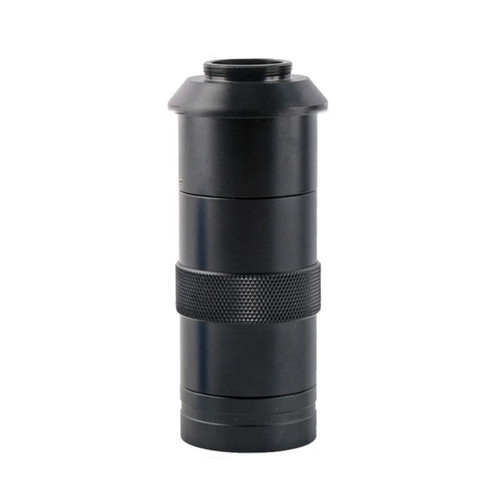 Microscope Adapter Adjustable 180X 120X 300X 200X 130X Zoom Lens, 0.7X~4.5X Magnification 25mm, Industry Video Microscope Camera Microscope Accessories (Color : 130 X)