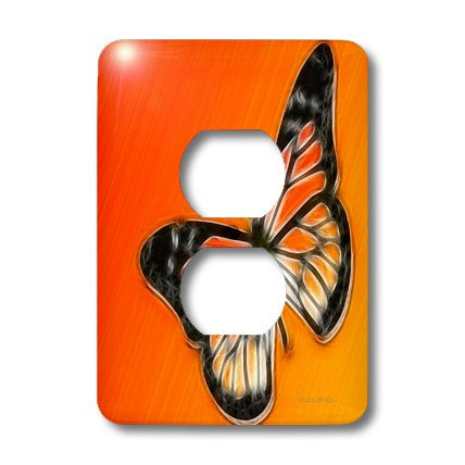 3dRose lsp_12548_6 Monarch Butterfly 2 Plug Outlet Cover