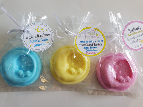 Baby Shower Favors Love You to the Moon and Back Twinkle Little Star - Personalized Tags Large Soaps Gender Reveal First Birthday Party