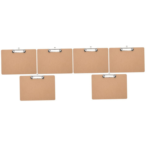 LALAFINA 6 Pcs Writing Board Painting Clipboard Profile Clip Storage Clipboard Drawing Clipboard Clip Board Sketch Hardboard Sketch Board with Clips Clipboards Drawing Board Office Thicken