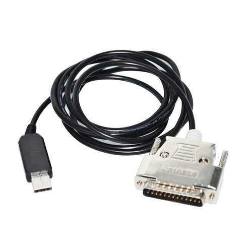 AJOHBM FTDI FT232RL USB to D-SUB 25PIN DB25 Male Connector Adapter RS232 Serial Communication CNC Programming Cable for C-232R US-232R (Size : 5M, Color : FT232RL Chip)