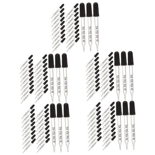 ULTECHNOVO 150 Pcs 1ml Dropper 1ml Pipette Essential Oil Pipette Medicine Drop Pipettes Kids Droppers Calibrated Droppers Eye Dropper Caps Glass Small Dropper Child Essential Oil Bottle