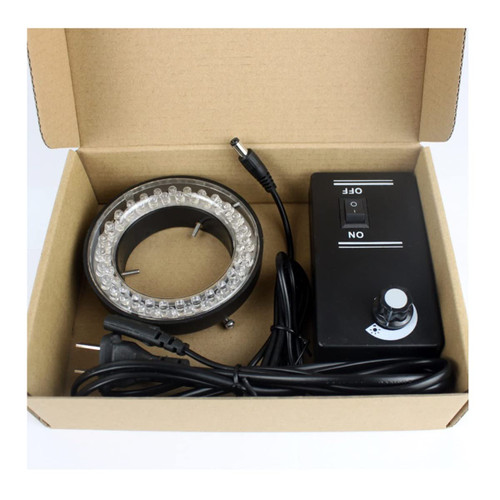 Microscope Ring Light Adjustable 60 LED Illuminator- Ring Light Illuminator Lamp for Industry Video Stereo Microscope Lens Camera Magnifier
