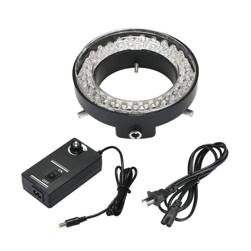 Microscope Accessories Kit Adjustable 56 LED Ring Light Illuminator Lamp for Industry Stereo Microscope Camera Magnifier Microscope Slides