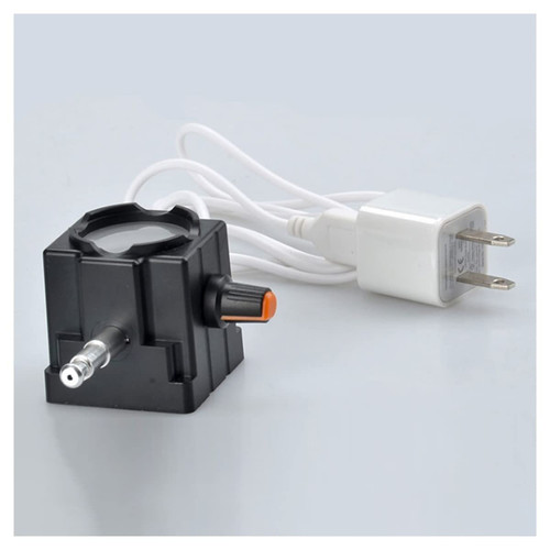Microscope Kit Rechargeable Monocular Biological Microscope LED Electric Light Microscopio Illuminators Microscope Lens Adapters (Color : Rechargeable)