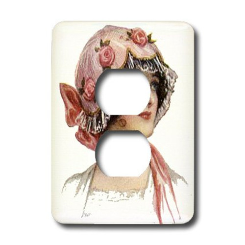 3dRose lsp_6283_6 Victorian Lady With Rose Lace Bonnet 2 Plug Outlet Cover Multicolor 3dRose lsp_6283_6 Victorian Lady With Rose Lace Bonnet 2 Plug Outlet Cover Multicolor