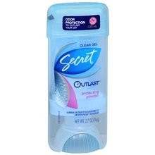Secret Outlast Antiperspirant/Deodorant Clear Gel Protecting Powder 2.7 oz. (Quantity of 6)