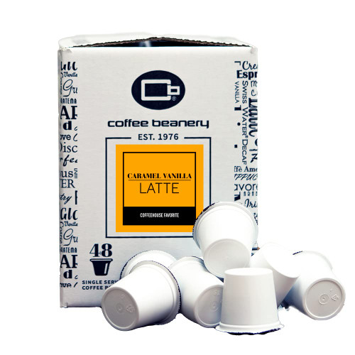 Caramel Vanilla Latte Single Serve Coffee Pods | 48ct | 100% Specialty Arabica Coffee | Gourmet Flavored Coffee