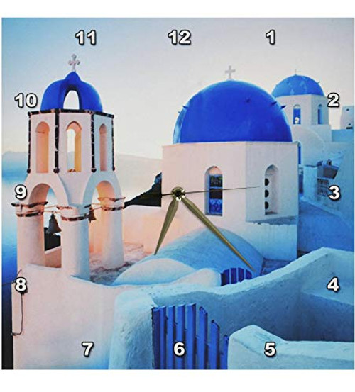 3dRose dpp_149764_2 Greece, Santorini, Church Domes, Greek Architecture Wall Clock, 13 by 13-Inch 3dRose dpp_149764_2 Greece, Santorini, Church Domes, Greek Architecture Wall Clock, 13 by 13-Inch