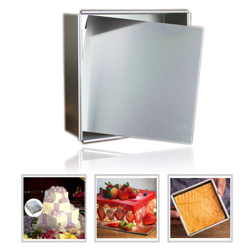 Anodized Aluminum Square Cheesecake Pan Chiffon Cake Mold Baking Mould with Removable Bottom 14 Inch x 14 inch x 3 inch