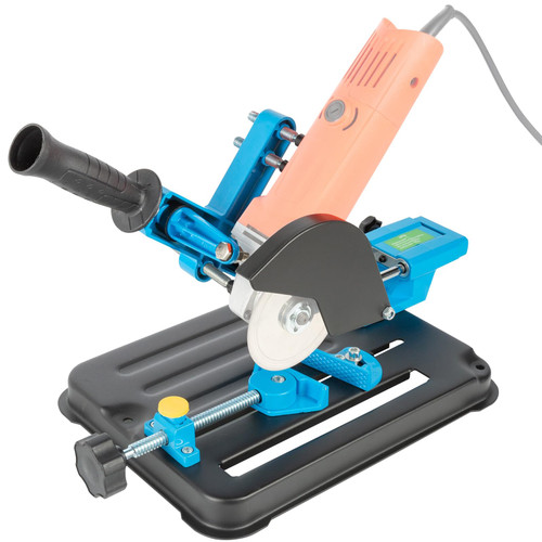 BEAMNOVA Upgraded Angle Grinder Stand Universal Fixed Grinder Holder 45 Degree Clamp Sliding Handle Bracket Adjustable with Protective Cover, Blue