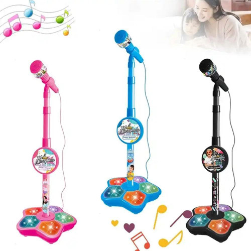 PULMCheerger Kids Microphone Toy, Students Microphone,Toddler Microphone Stand with Light,Kids Karaoke Machine with Microphones, Karaoke Machine for Kids,Microphone Singing Toy Gift for Girls Boys