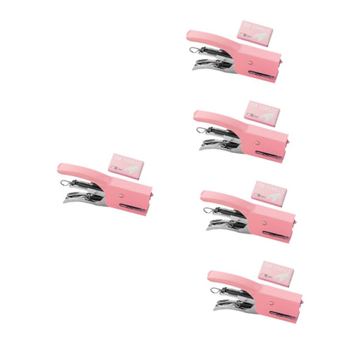 Tofficu 5 Sets Hand-held Stapler Kid Suit High Capacity Stapler Accesorios para Escritorio Multi-Function File Stapler Tool Compact File Stapler Stapleless Stapler Daily Use Hand Stapler