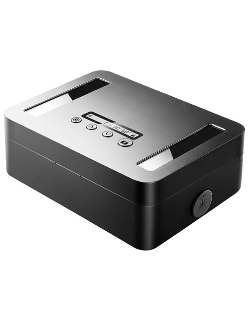 Vaydeer Metal Time Lock Box, Phone Lock Box with Timer, Timed Locking Safe, Self-Control Container with USB C Charge,Child Lock, Audio Prompt, Time Release Storage Locker for Phone/iPad Mini/Medicine