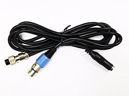 CC-1-I Icom 8 Pin Round Original Heil Sound Microphone Cable 8 Pin Round Female to XLR 4 Pin Female with 1/4 Inch Jack for PTT - Cable Length 8 Feet
