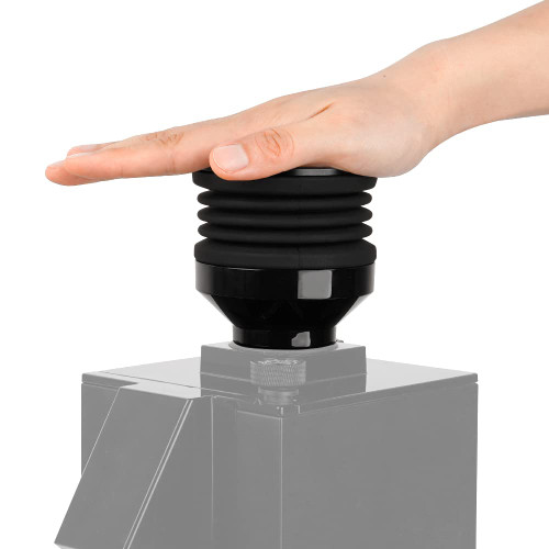 Eureka Mignon Grinder Single Dose Hopper Advanced Add-On with Silicone Bellow with Metal Lid Black