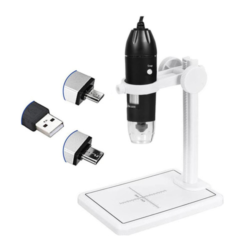 Microscope Accessories kit Slide Preparation camer 1600X Digital Microscope 3in1 USB Portable Electronic Microscope with 8 LEDs Zoom Camera Magnifier Microscope Accessories