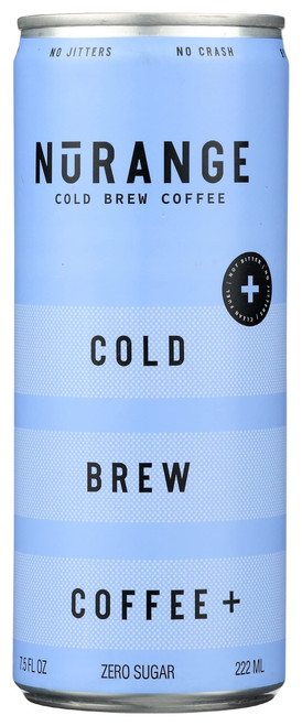 NuRange Coffee Cold Brew Coffee, Gluten Free, Vegan, Ready to Drink, 7.5 Fluid Ounce (Pack of 12)