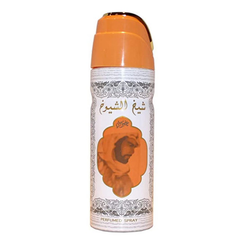Lattafa Deodorant Perfumed Spray 200 ml/6.67 fl.oz | by Lattafa Perfumes (6 Pack, Sheikh Al Shuyukh Khususi)