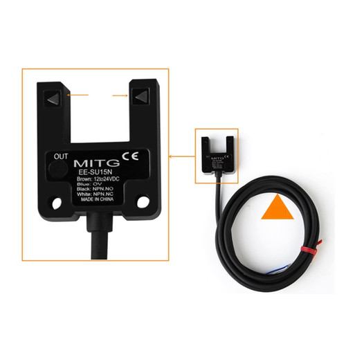 HyKab 1pcs U-Shaped Slot Photoelectric Switch EE-SU10 N SU10N SU15N Induction Limit Sensor NPN PNP NO NC 4 Wires 12V-24V 10mm 15mm 100mA Sensors (Color : Ee-su15n, Size : CN Standard)