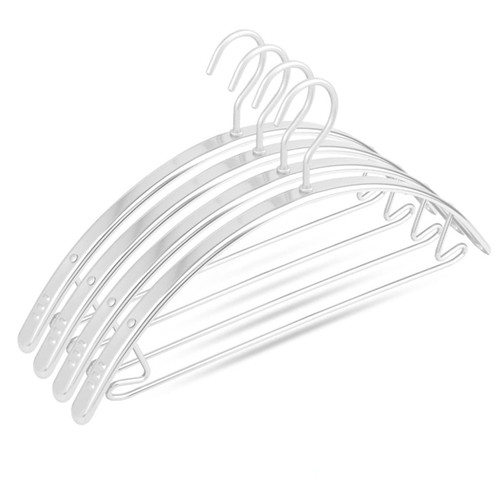 OUSIKA 5Pcs Clothes Hanger Anti Slip Metal Hangers Aluminum Alloy Clothing Drying Rack Wardrobe Storage Coat Pants Hanging Rack 5pcs Gold Racks (Color : 5pcs Sliver)