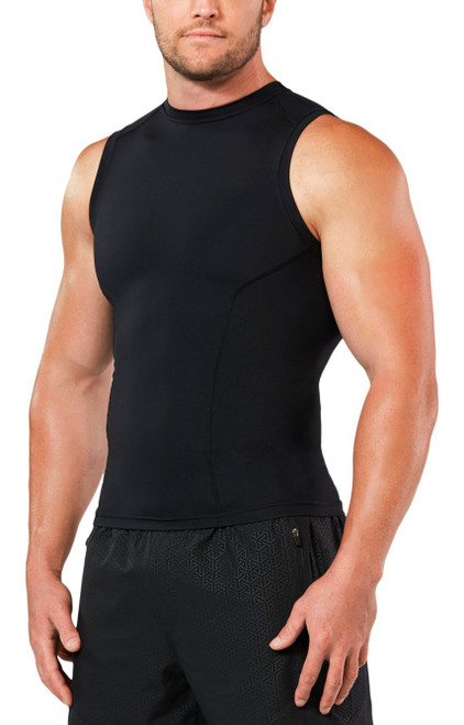 2XU Men's LKRM Sleeveless Compression Top, Black/Nero, Small