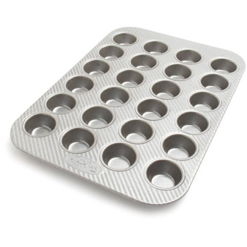 Sur La Table Platinum Pro Mini Muffin Pan, Silver Sur La Table Platinum Pro Mini Muffin Pan, Silver