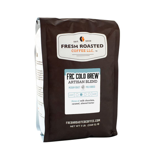 Fresh Roasted Coffee, FRC Cold Brew, 5 lb, Medium Roast, Kosher, Whole Bean Fresh Roasted Coffee, FRC Cold Brew, 5 lb, Medium Roast, Kosher, Whole Bean